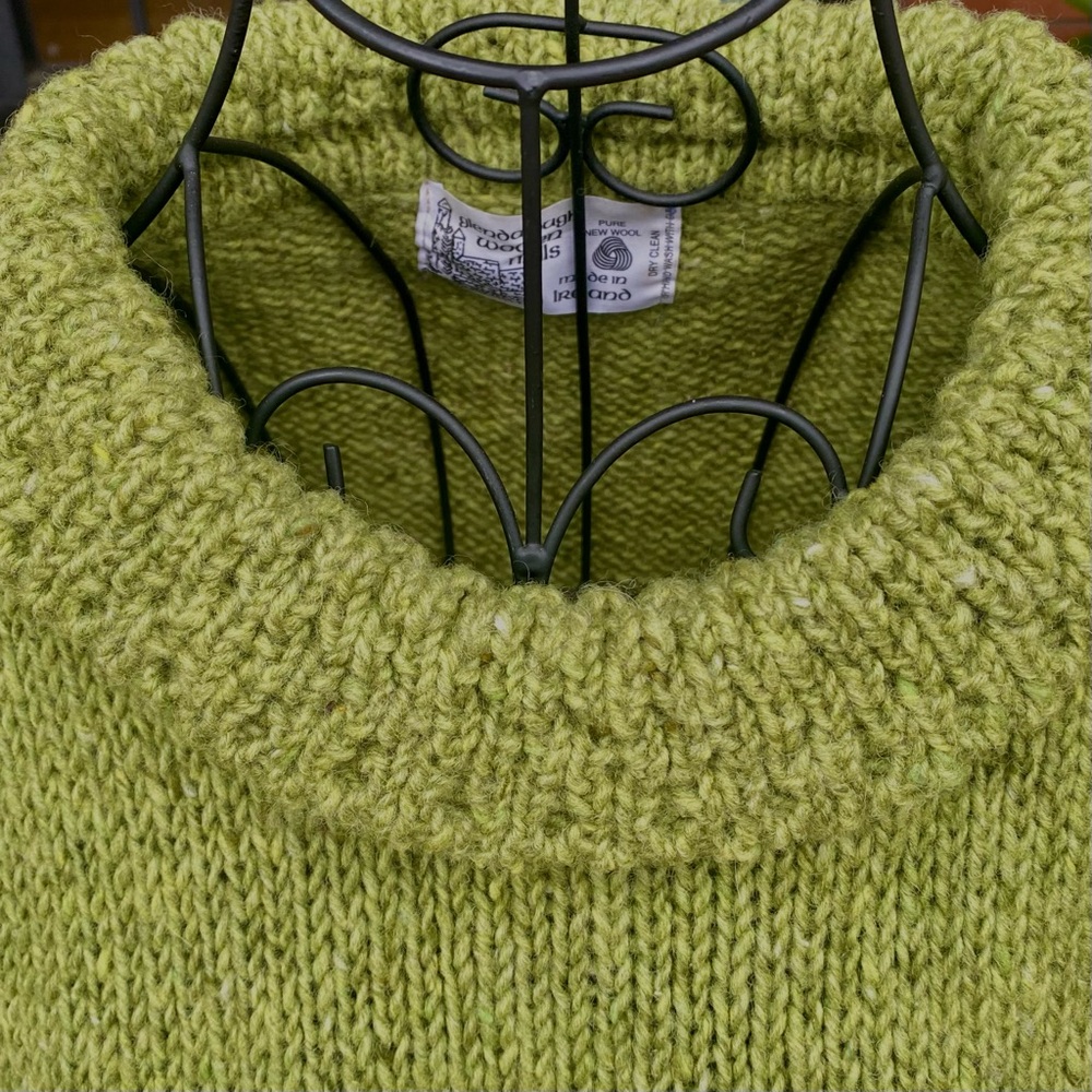 GLENDALOUGH WOOLEN MILLS HAND KNIT 100% PURE WOOL SWEATER SZ L - Picture 4 of 16
